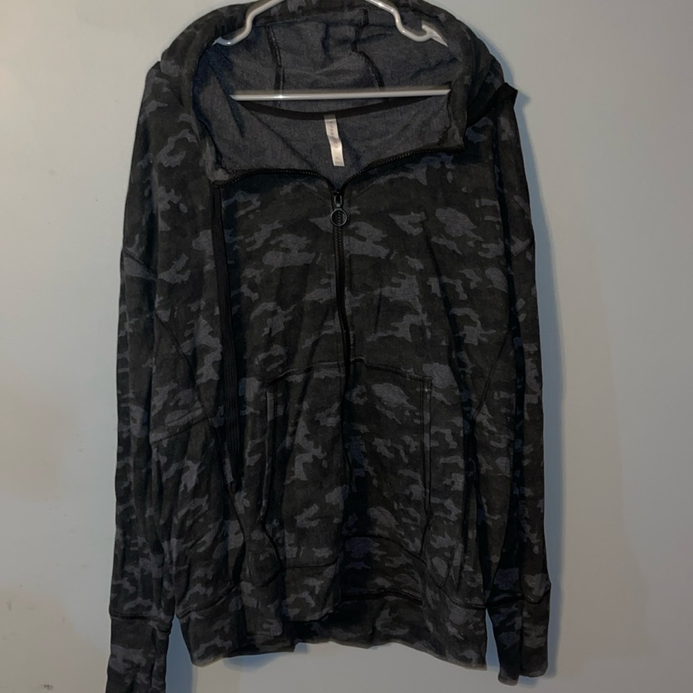 fabletics camo zip up hoodie